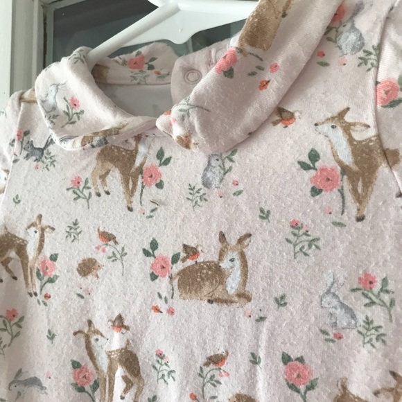 Angel Dear size 6-12 months peter pan collar viscose from bamboo bodysuit EUC - Picture 4 of 5